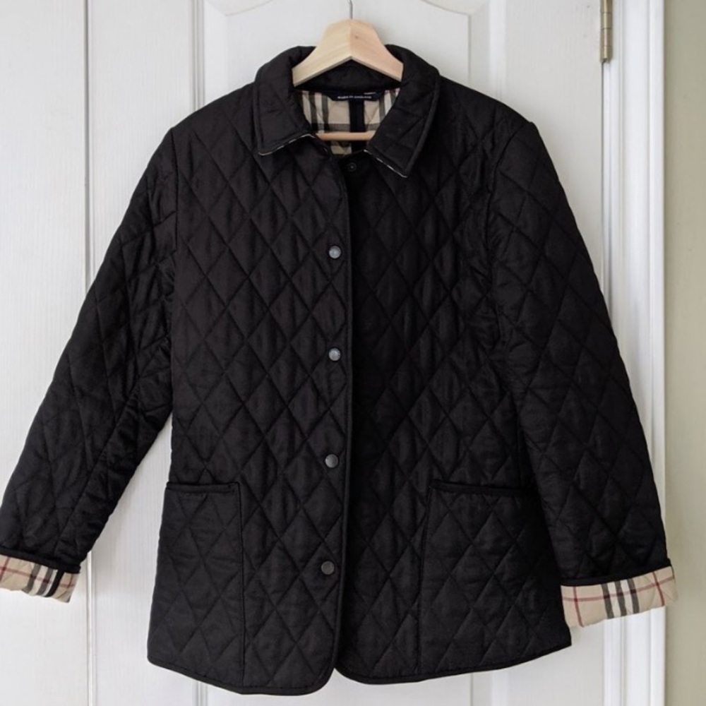 Burberry black diamond quilted jacket